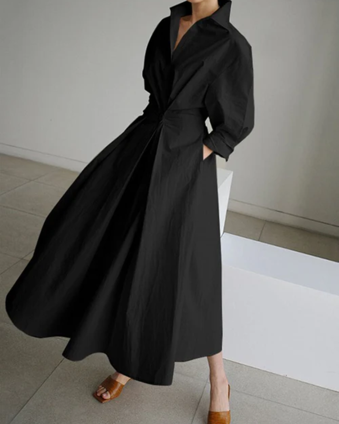 Aira | Women's Elegant Button-Down Summer Shirt Dress