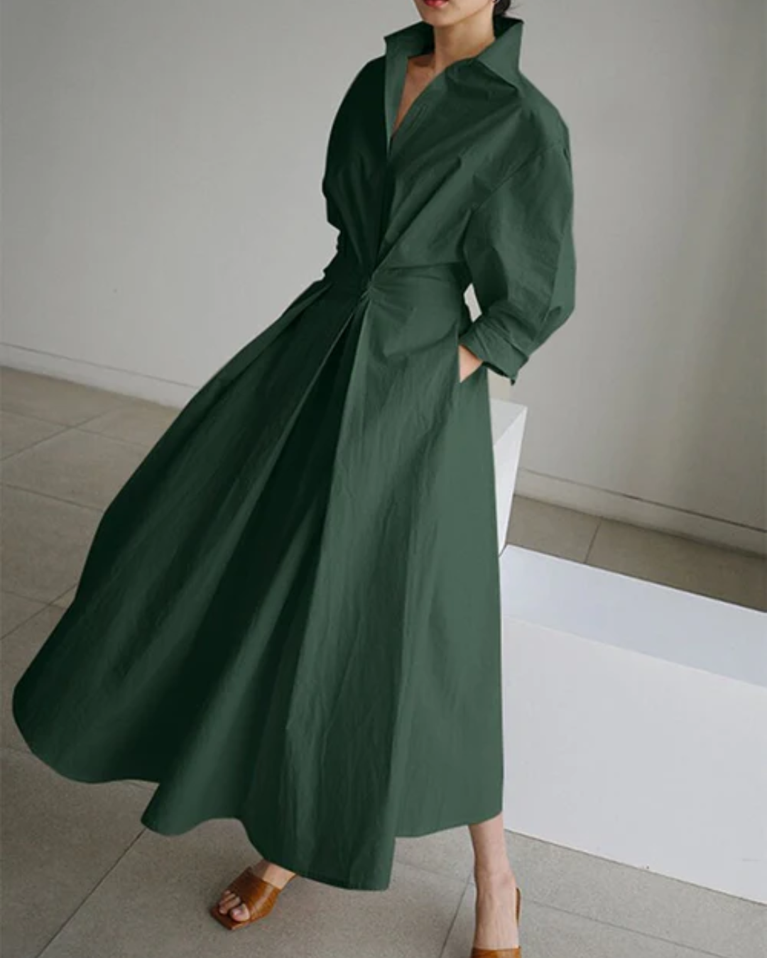 Aira | Women's Elegant Button-Down Summer Shirt Dress