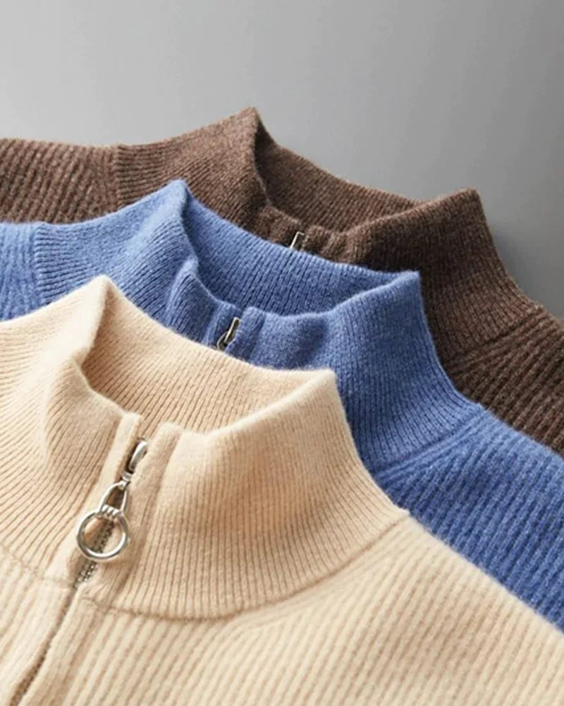 Kensington Cashmere Zip Jacket – Effortless Power, Timeless Refinement