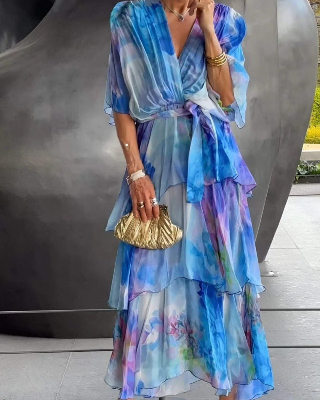 Beatrice | Flowy Chiffon Maxi Dress for Summer Events