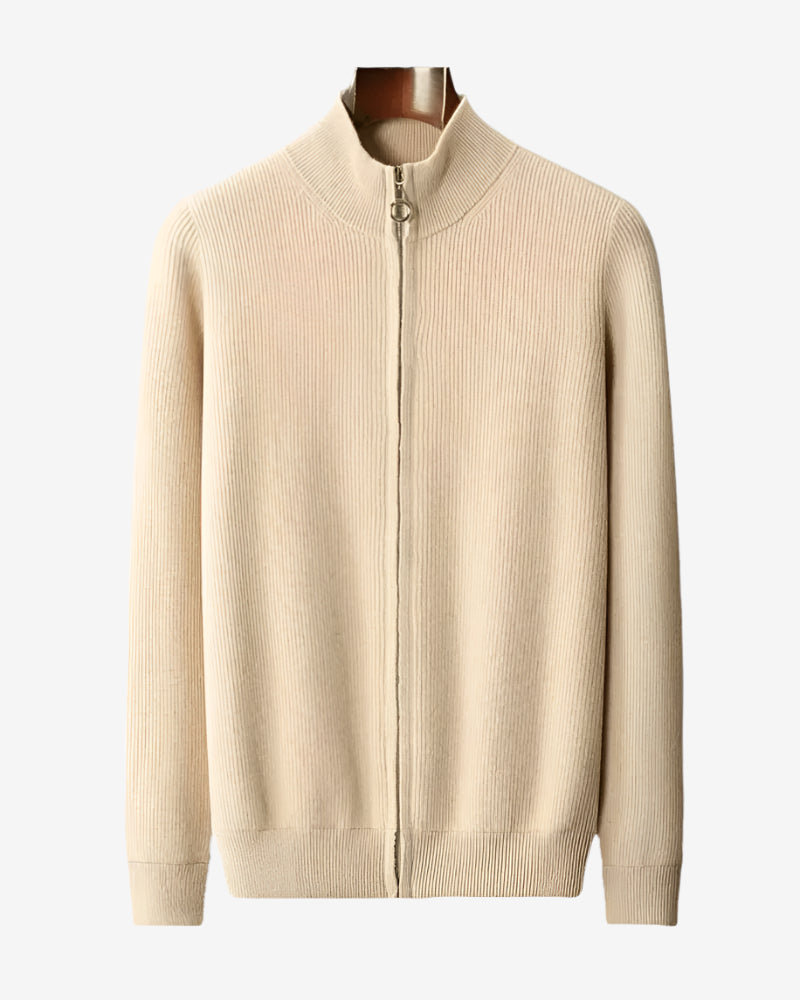 Kensington Cashmere Zip Jacket – Effortless Power, Timeless Refinement