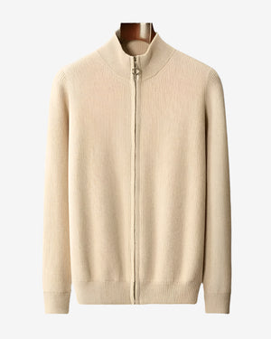 Kensington Cashmere Zip Jacket – Effortless Power, Timeless Refinement