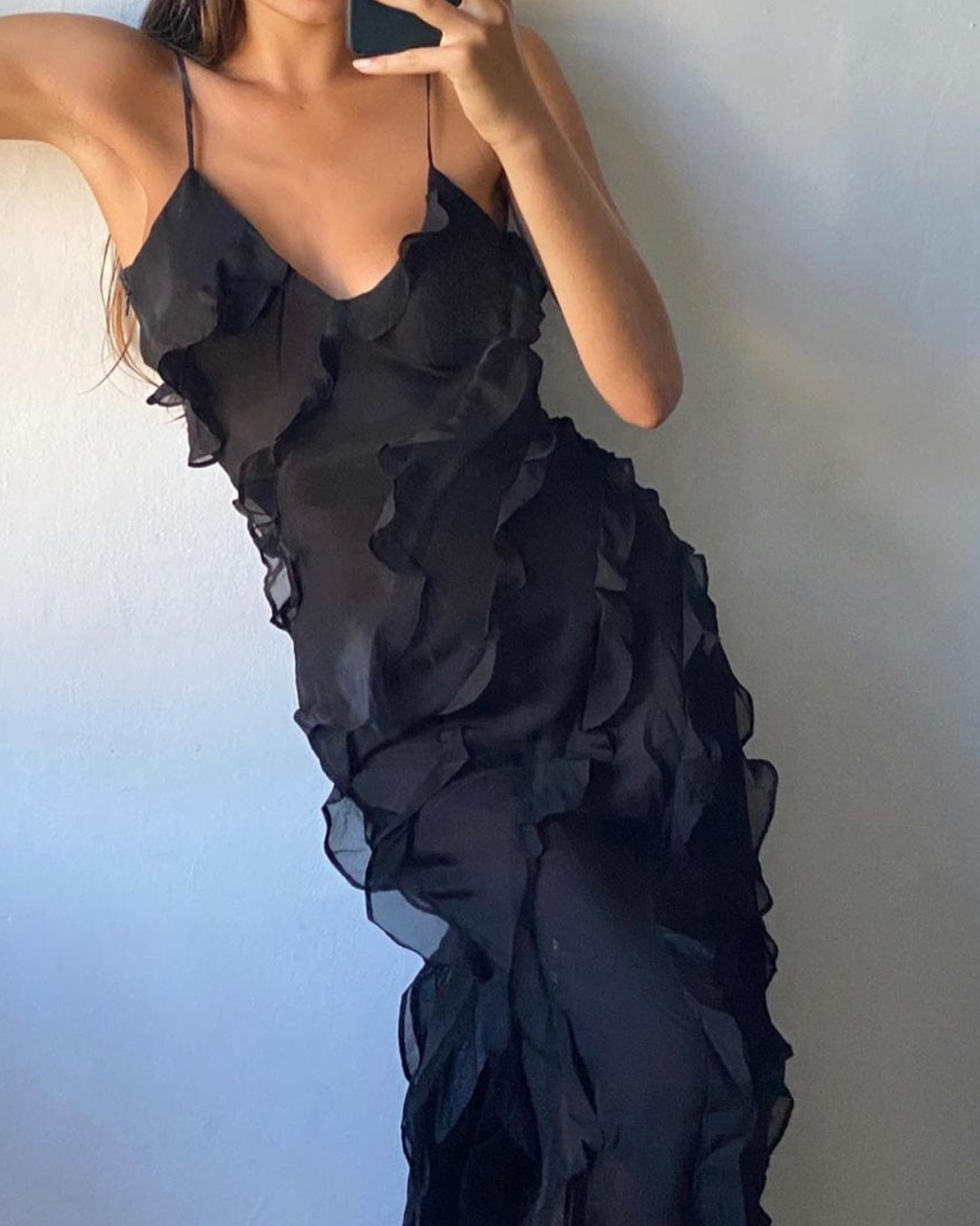 Bronwen | Ruffle Maxi Dress for Summer Elegance