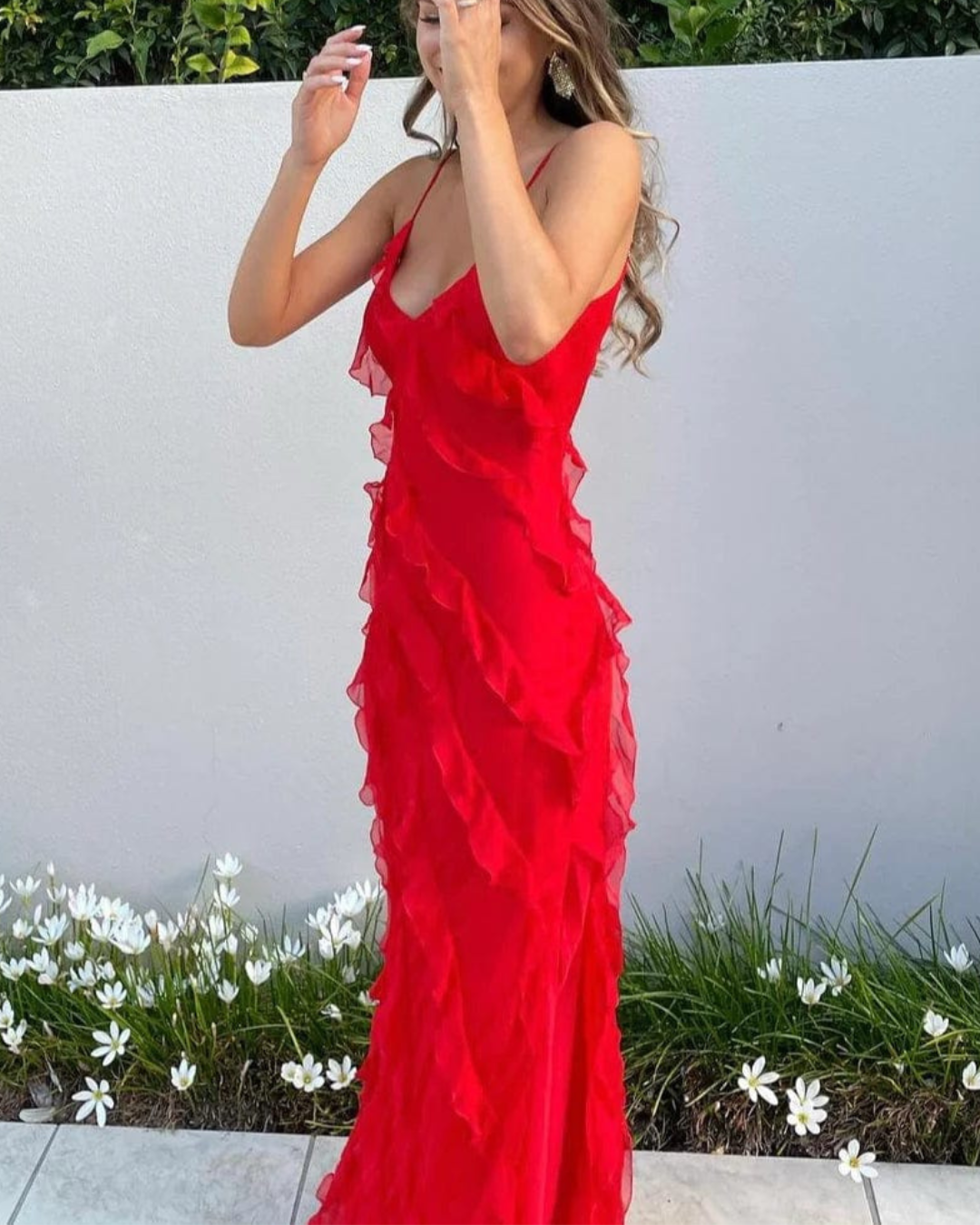 Bronwen | Ruffle Maxi Dress for Summer Elegance