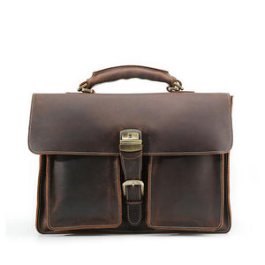 Niara Brown Leather Shoulder Bag | Timeless Vintage Elegance