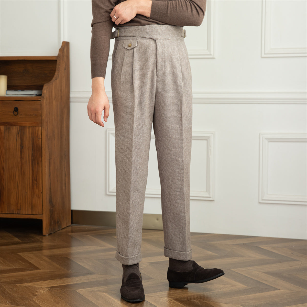 The Milano Wool-Blend Casual Trousers – Versatile Comfort & Sophisticated Design