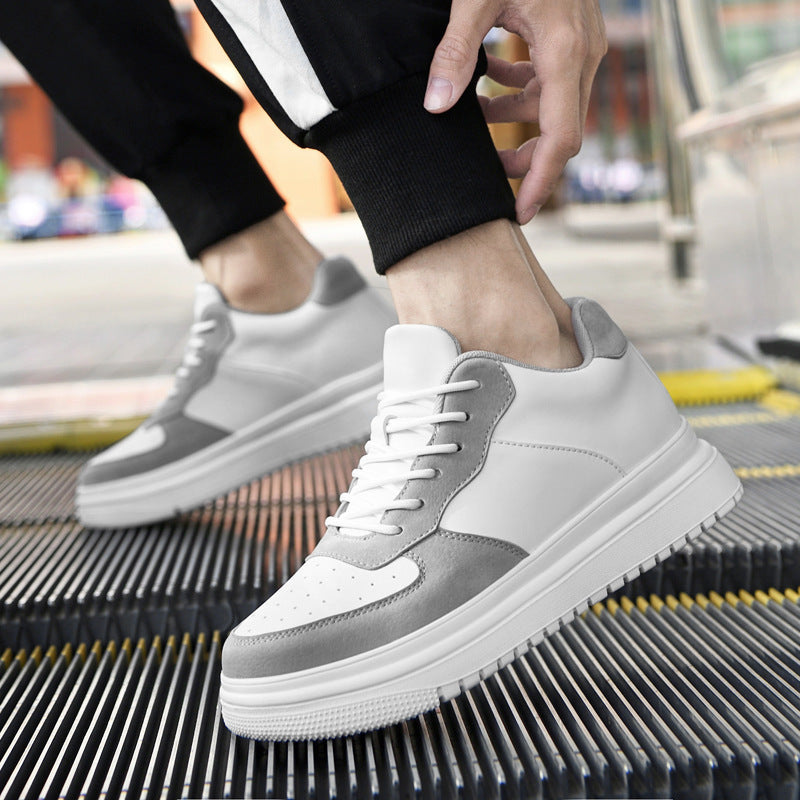 Prince Charming Grey Street Sneakers | +6-8cm Height Boost & Ultimate Comfort