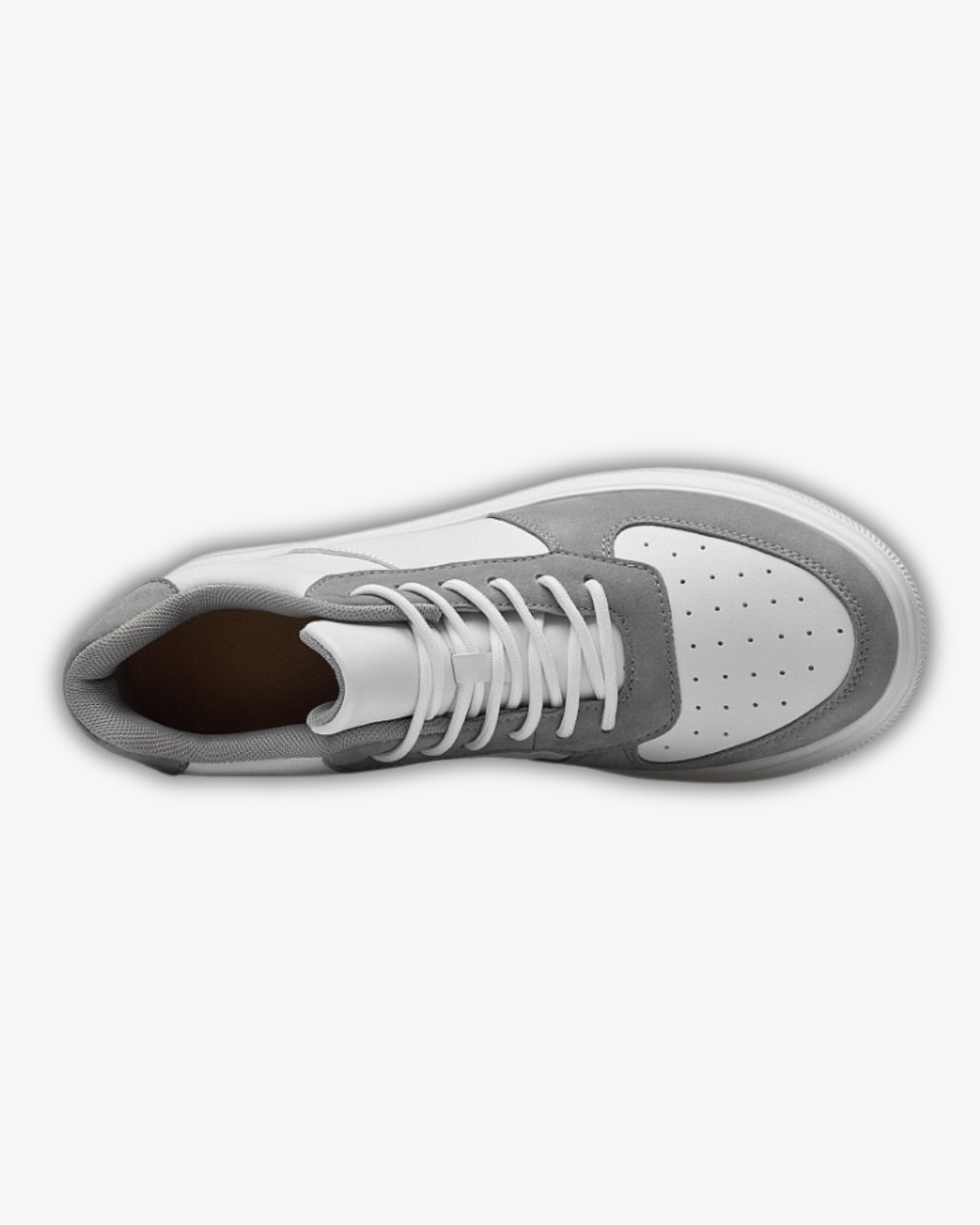 Prince Charming Grey Street Sneakers | +6-8cm Height Boost & Ultimate Comfort
