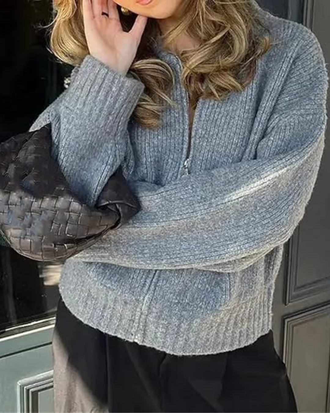 Felicity | Women's Luxe Ribbed Zip-Up Cardigan