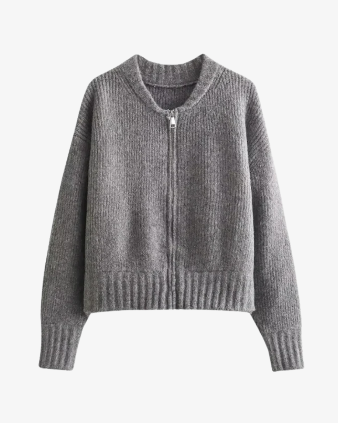 Felicity | Women's Luxe Ribbed Zip-Up Cardigan