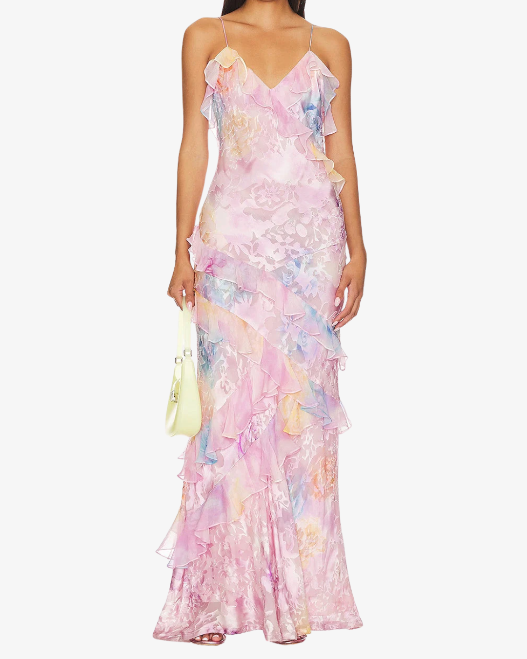 Harriet | Sleeveless Ruffle Maxi Dress with Open Back