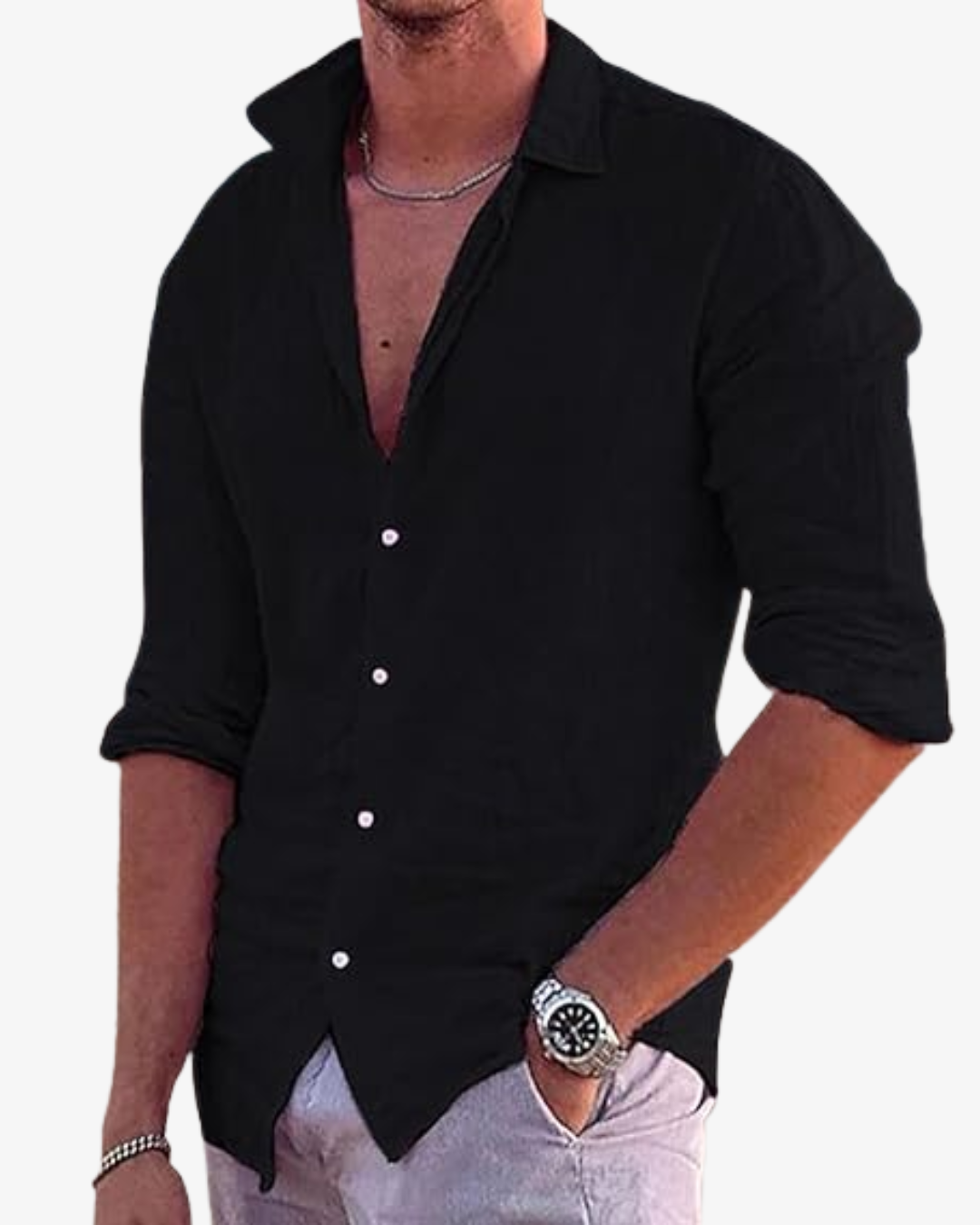 Joel | Men’s Relaxed Fit Summer Linen Shirt