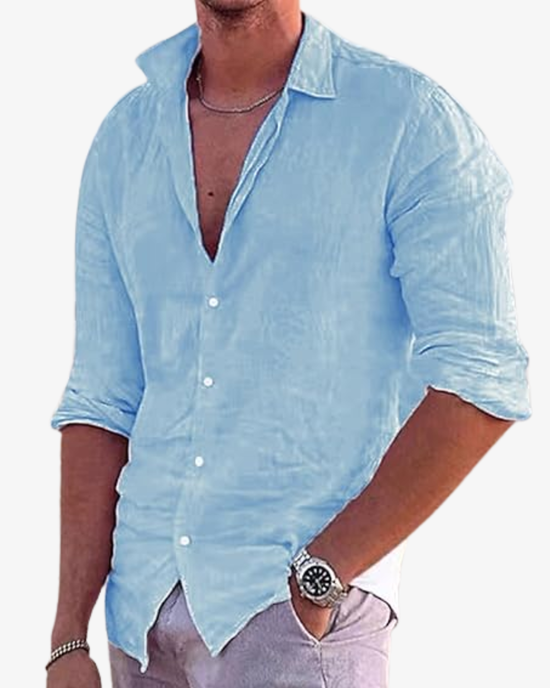 Joel | Men’s Relaxed Fit Summer Linen Shirt