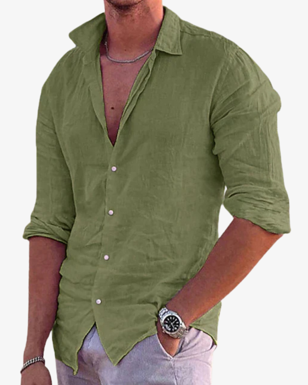 Joel | Men’s Relaxed Fit Summer Linen Shirt