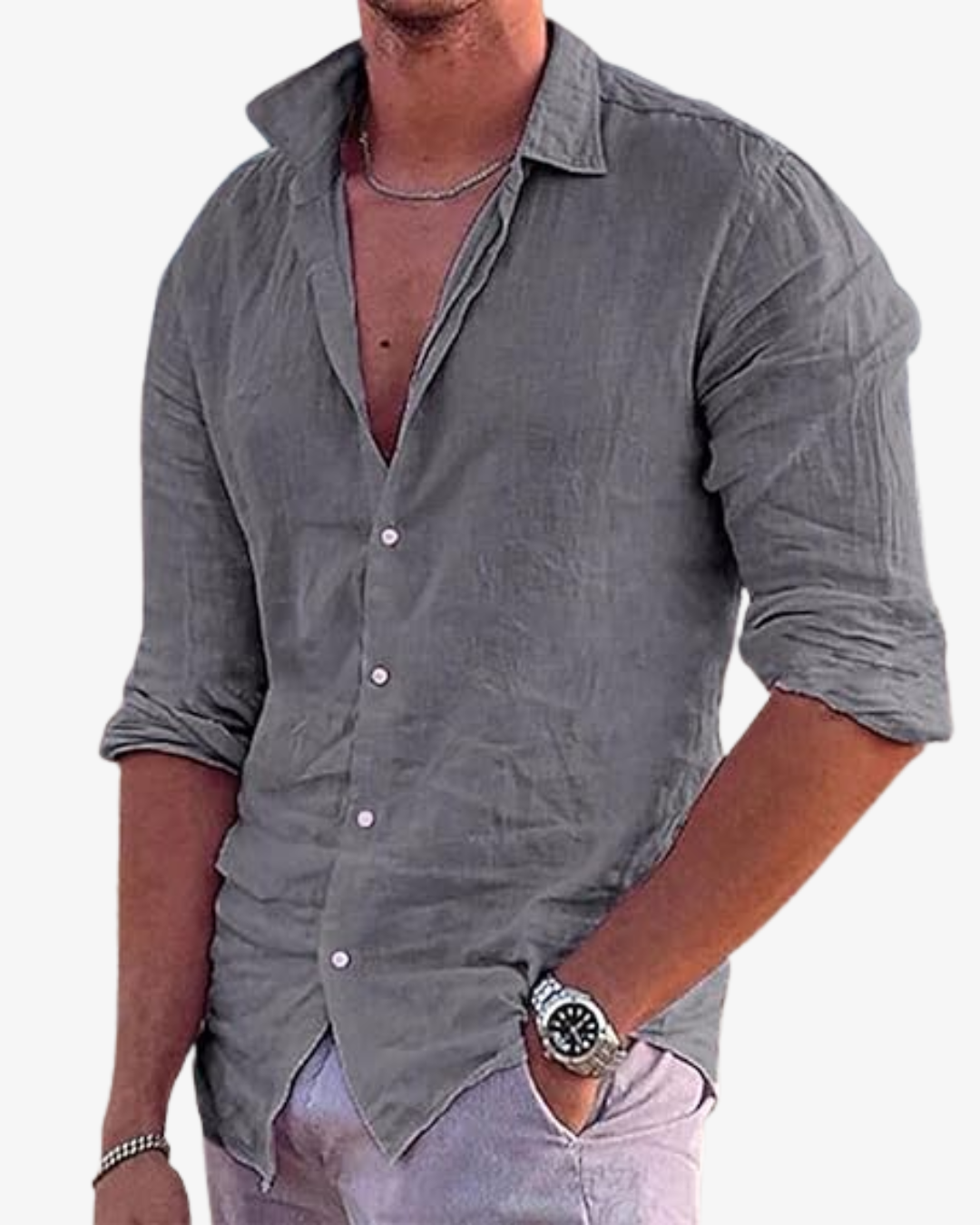 Joel | Men’s Relaxed Fit Summer Linen Shirt