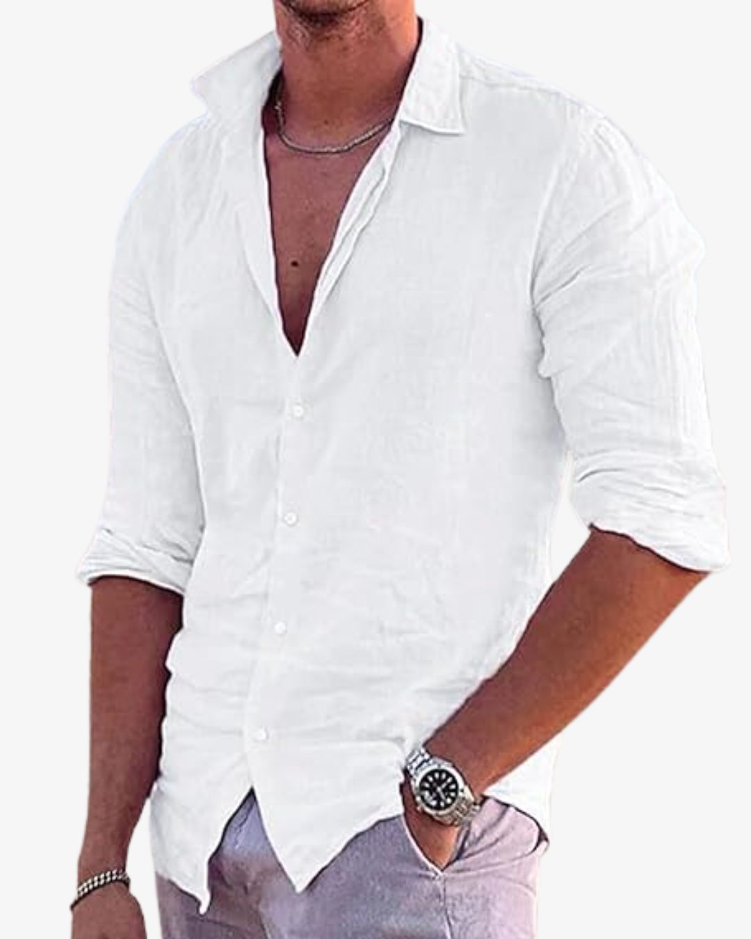 Joel | Men’s Relaxed Fit Summer Linen Shirt