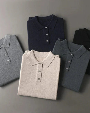 Cashmere Longsleeve Polo – Refined Elegance, Unshakable Confidence