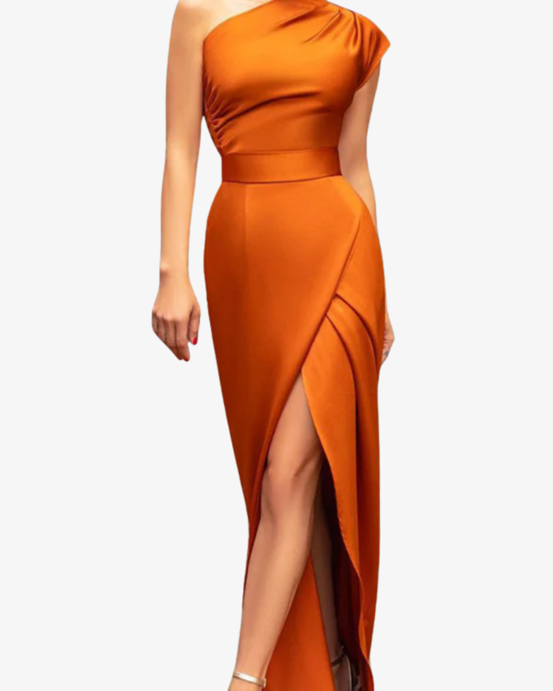 Louise | One-Shoulder Satin Maxi Dress