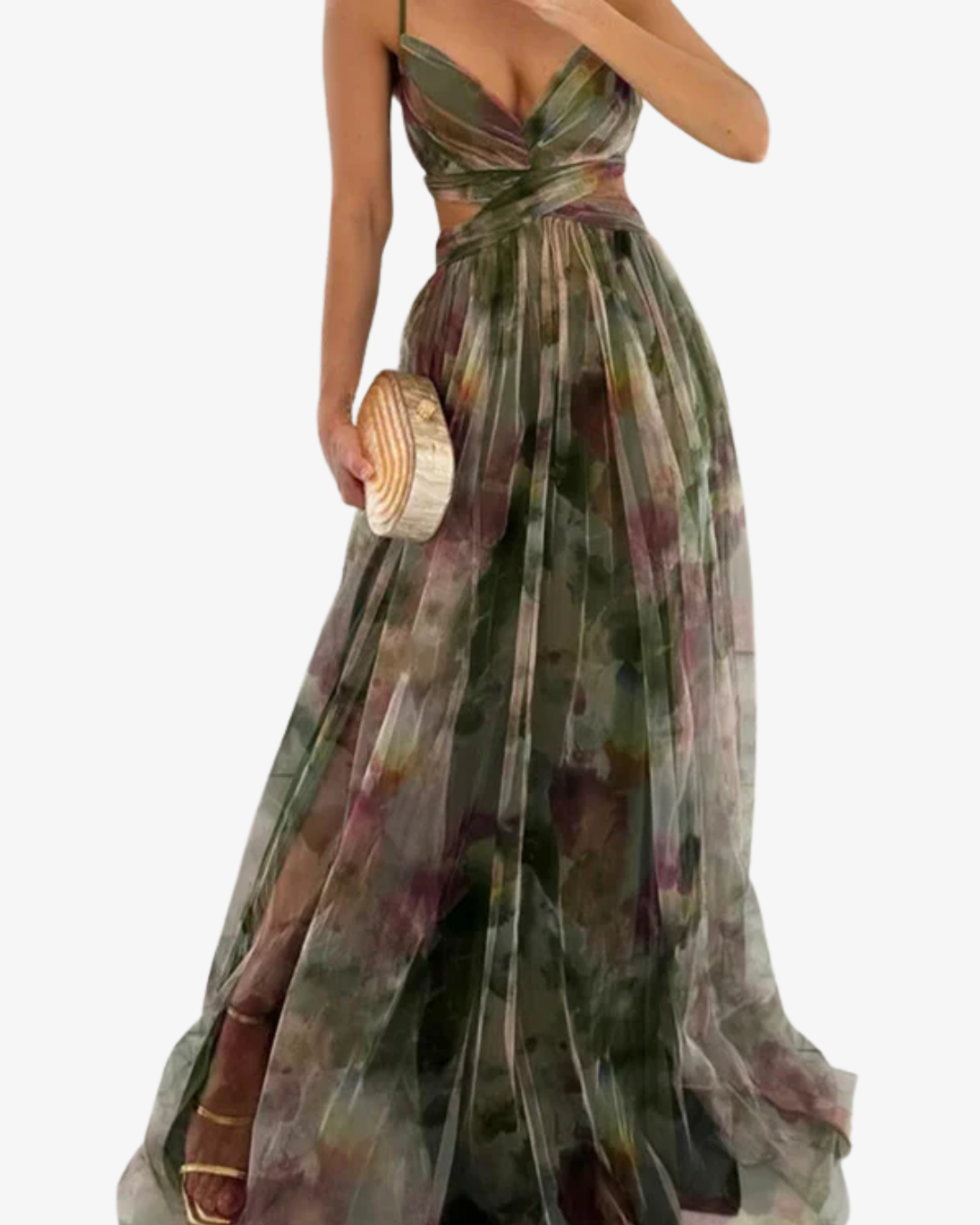 Celine | Floral Strappy Maxi Dress for Summer