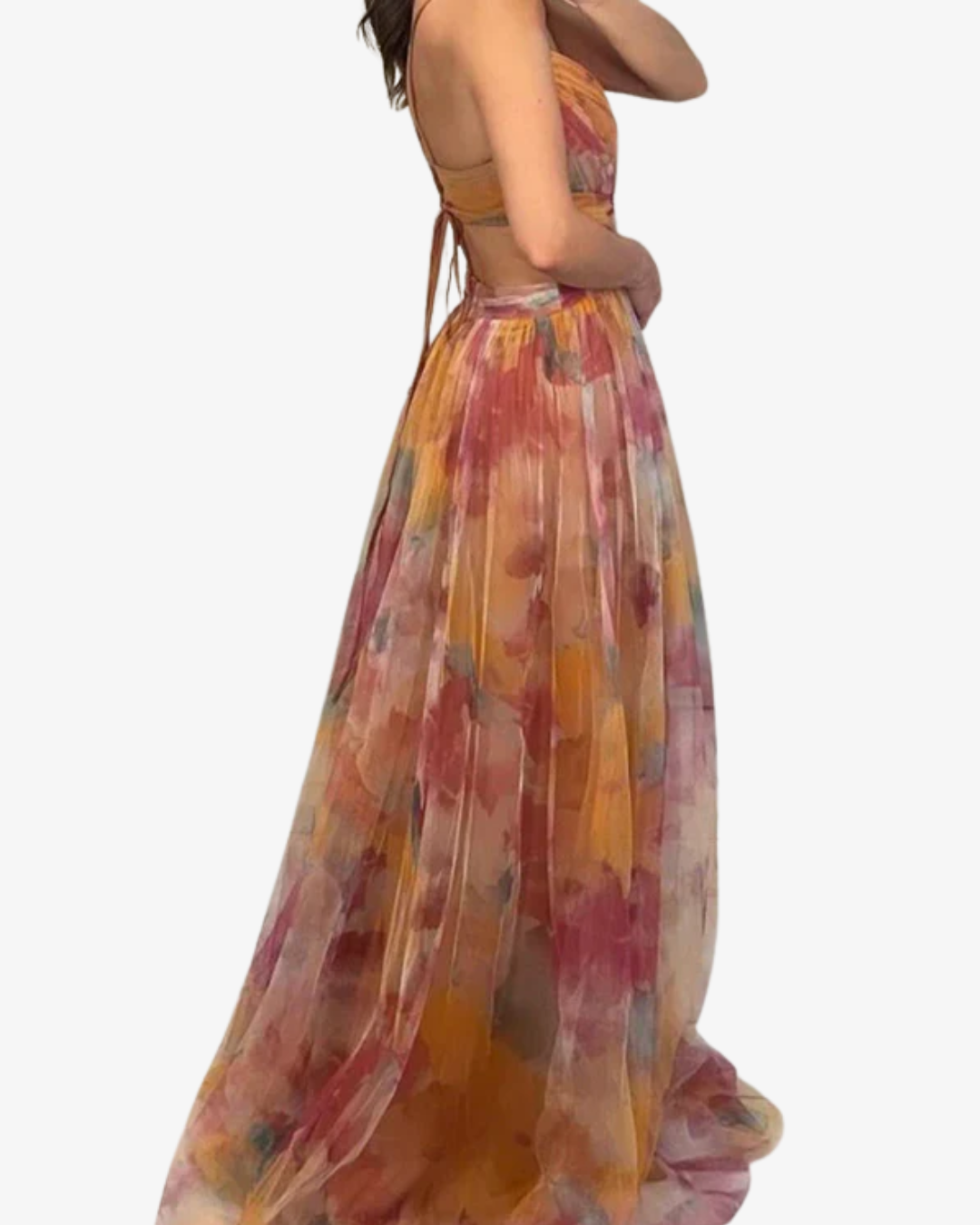 Celine | Floral Strappy Maxi Dress for Summer