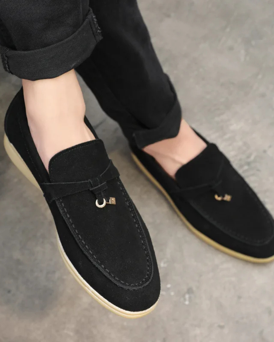 Men’s Suede Tassel Slip-On Loafers – British Smart Casual Shoes