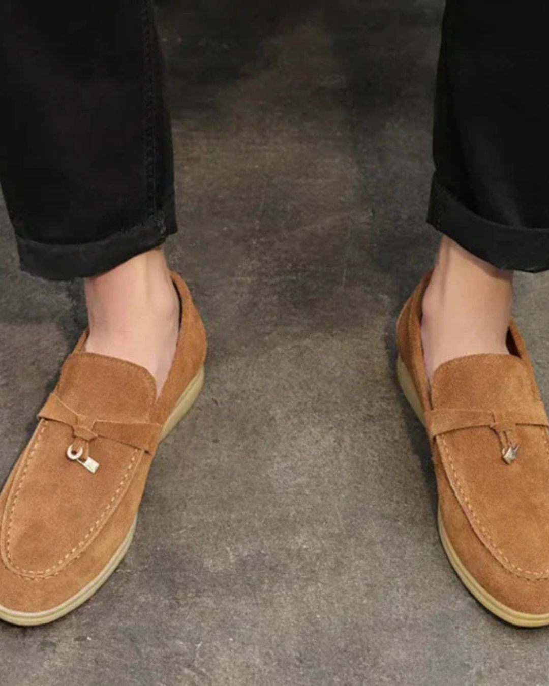 Men’s Suede Tassel Slip-On Loafers – British Smart Casual Shoes
