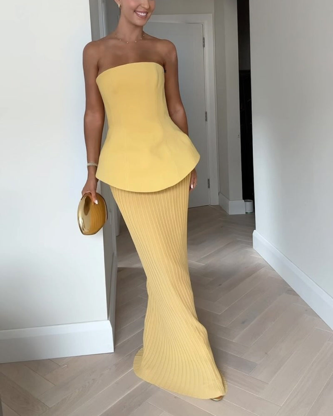 Mila | Elegant Strapless Summer Maxi Dress