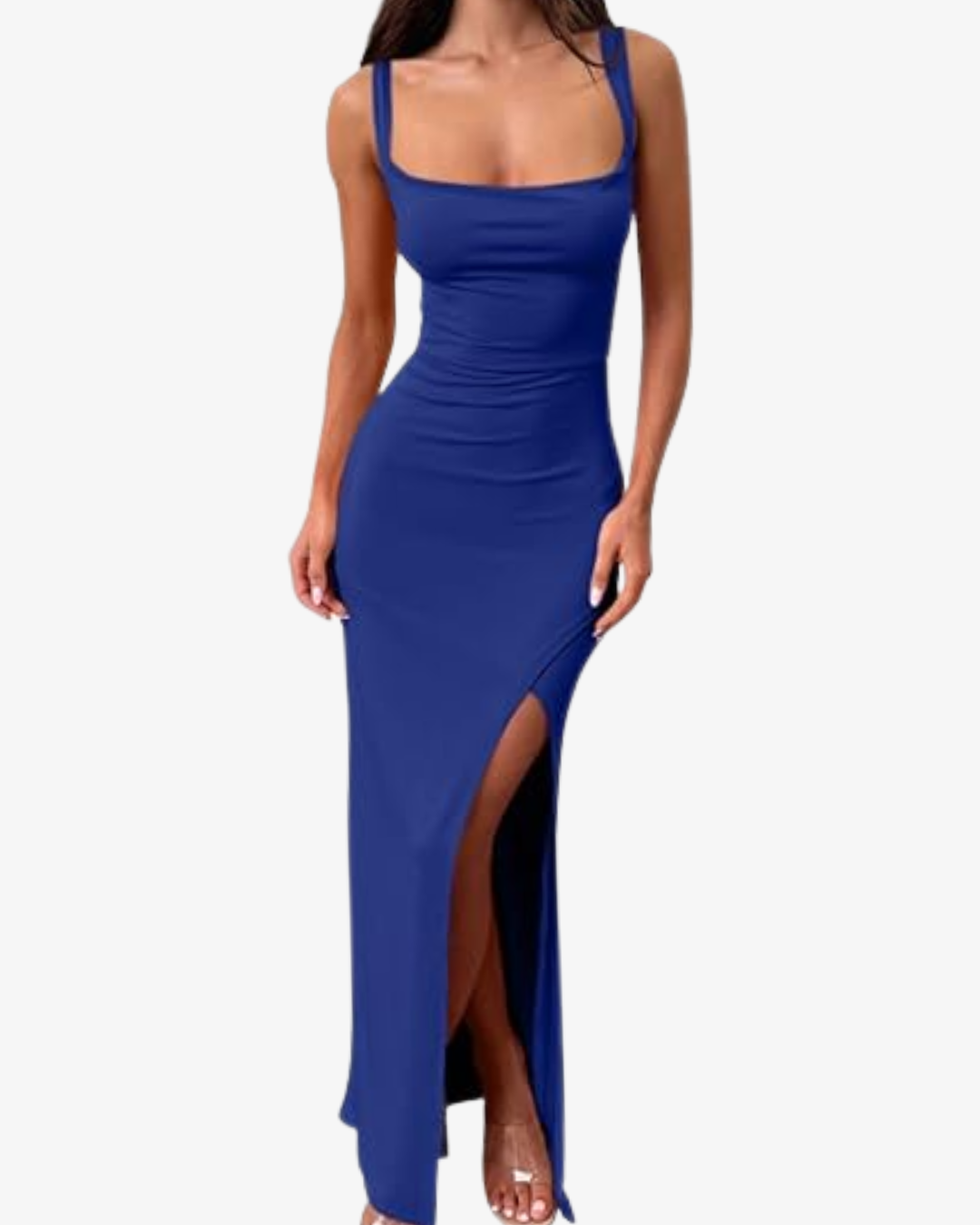Orielle | Backless Spaghetti Strap Slit Maxi Dress