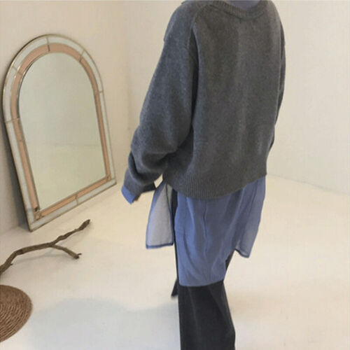 Women's Knitted Cardigan - Soft Cashmere Wool Blend - Oversized Fit - Button-Up Layering
