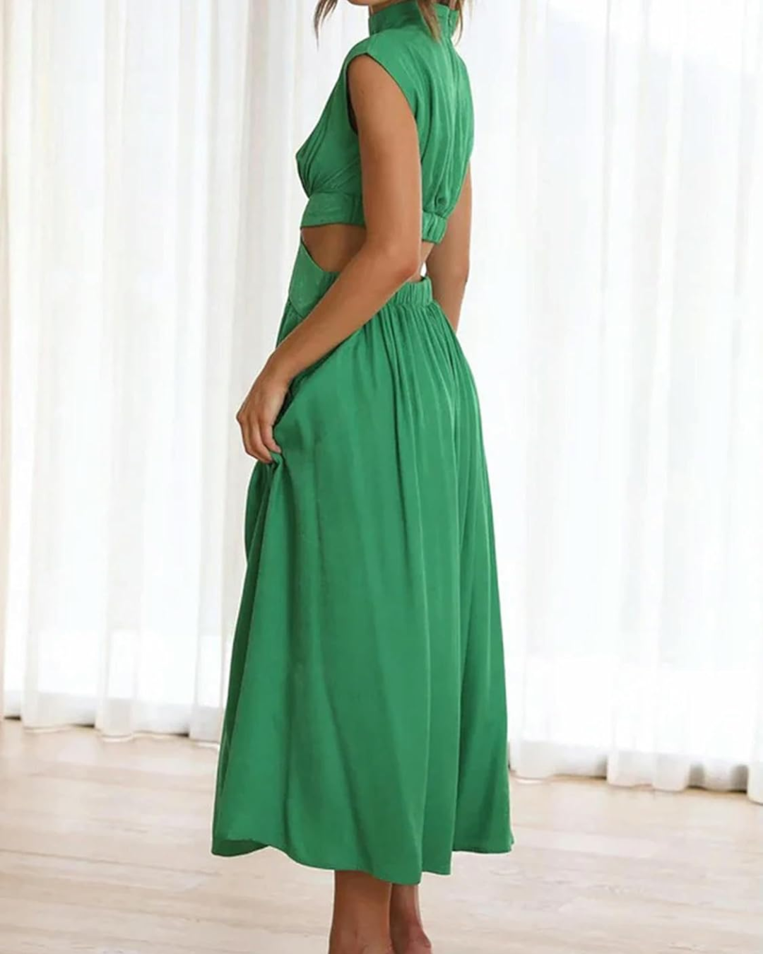 Samantha | Pleated A-Line Maxi Dress for Summer Chic