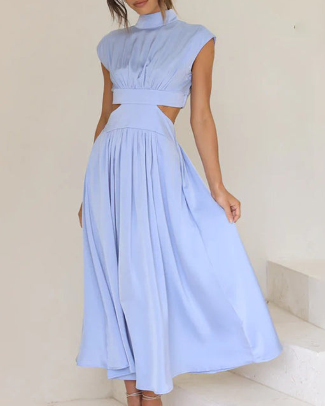 Samantha | Pleated A-Line Maxi Dress for Summer Chic
