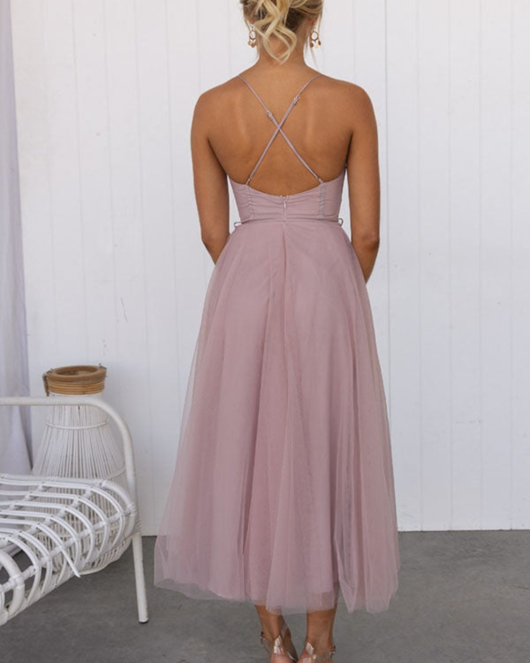 Theya | Chiffon Mesh Sleeveless Maxi Party Dress