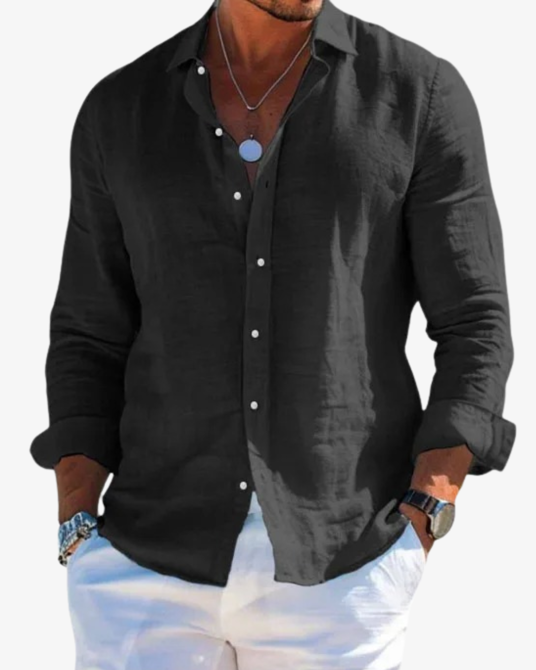 Thomas | Men’s Casual Lightweight Linen Shirt