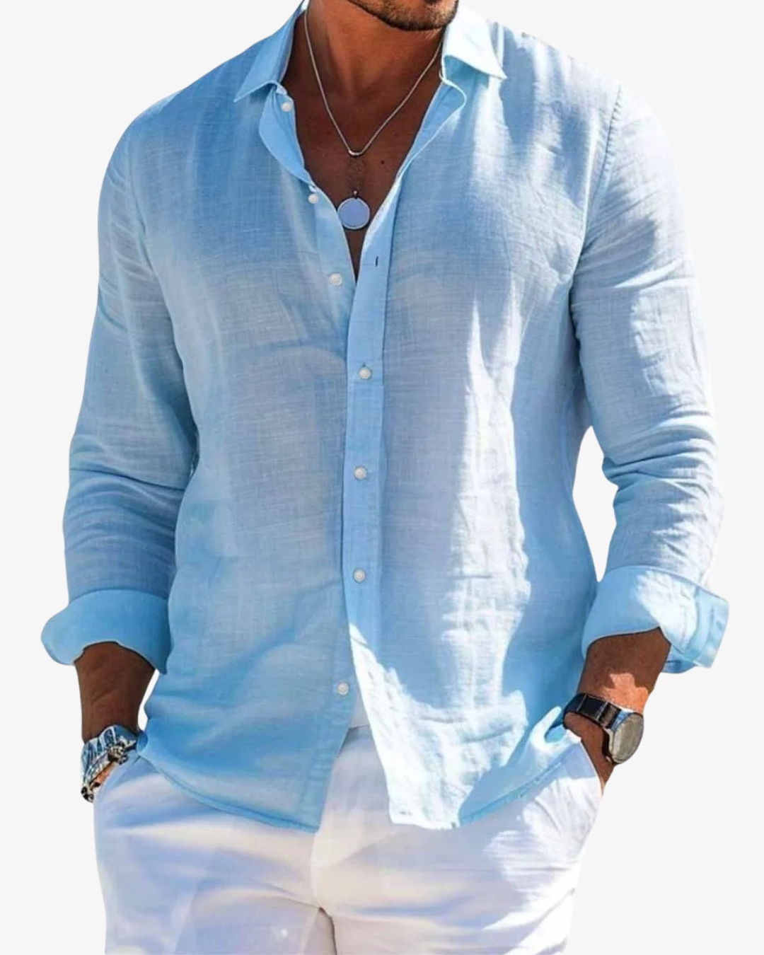 Thomas | Men’s Casual Lightweight Linen Shirt