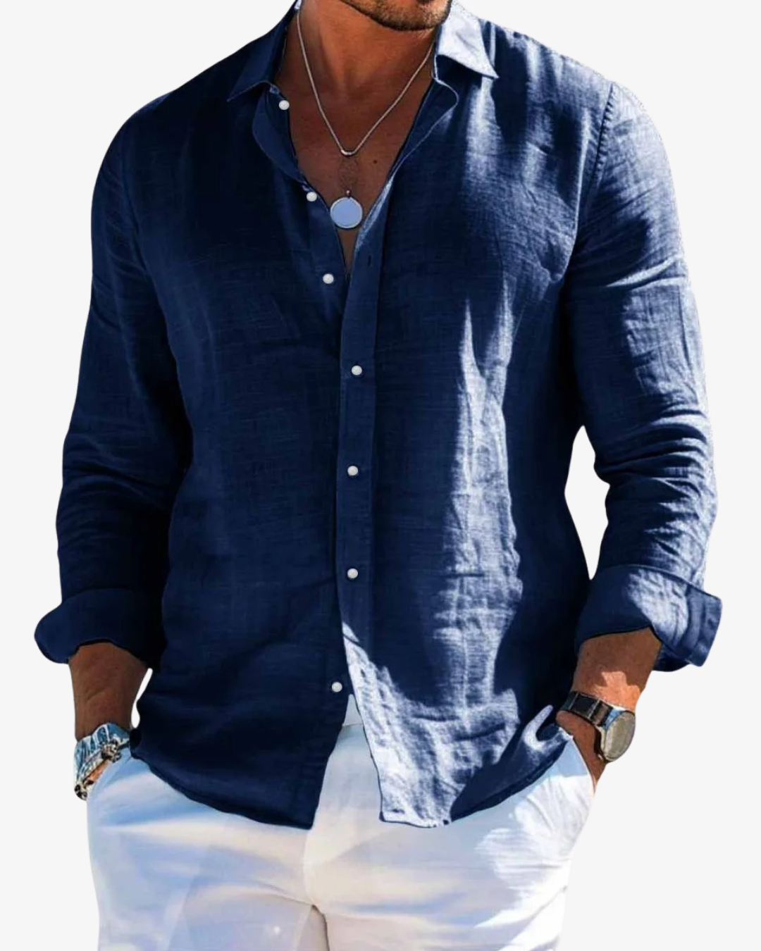 Thomas | Men’s Casual Lightweight Linen Shirt