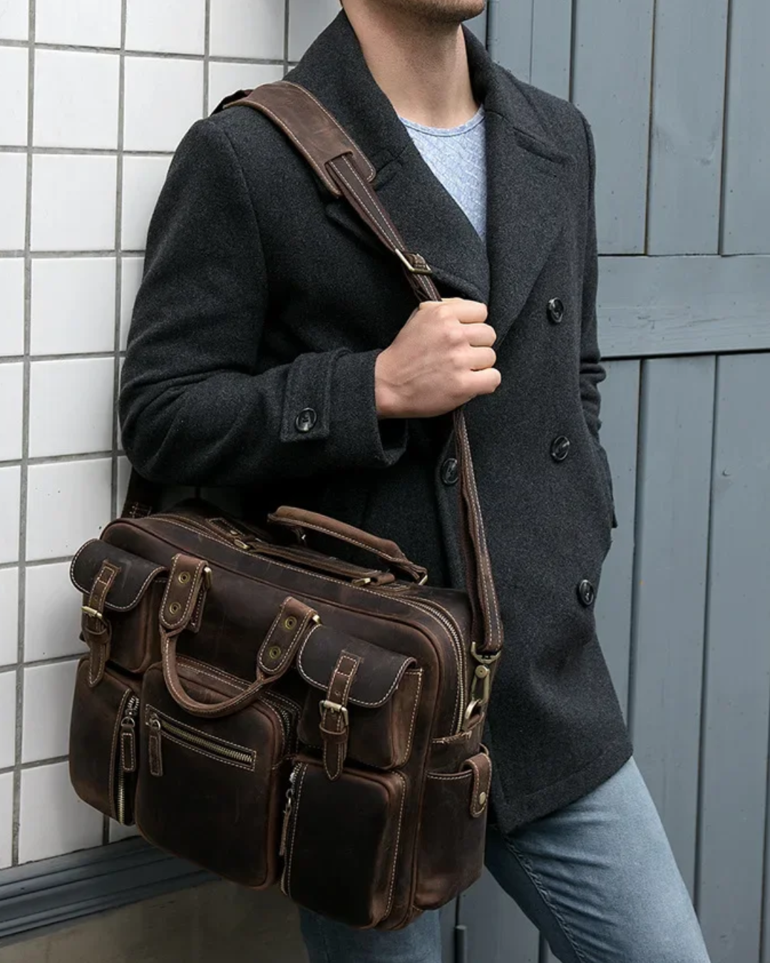Victor | Men's Premium Leather Briefcase