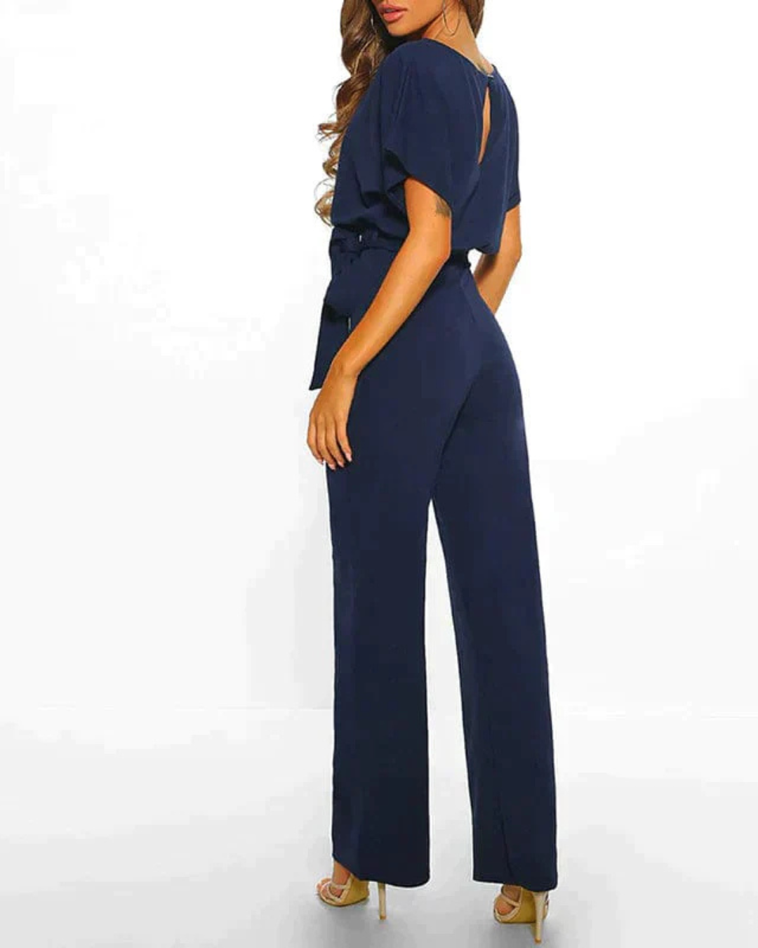 Women's Belted Jumpsuit – Elegant All-Season One-Piece