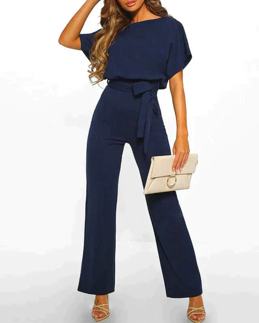 Women's Belted Jumpsuit – Elegant All-Season One-Piece