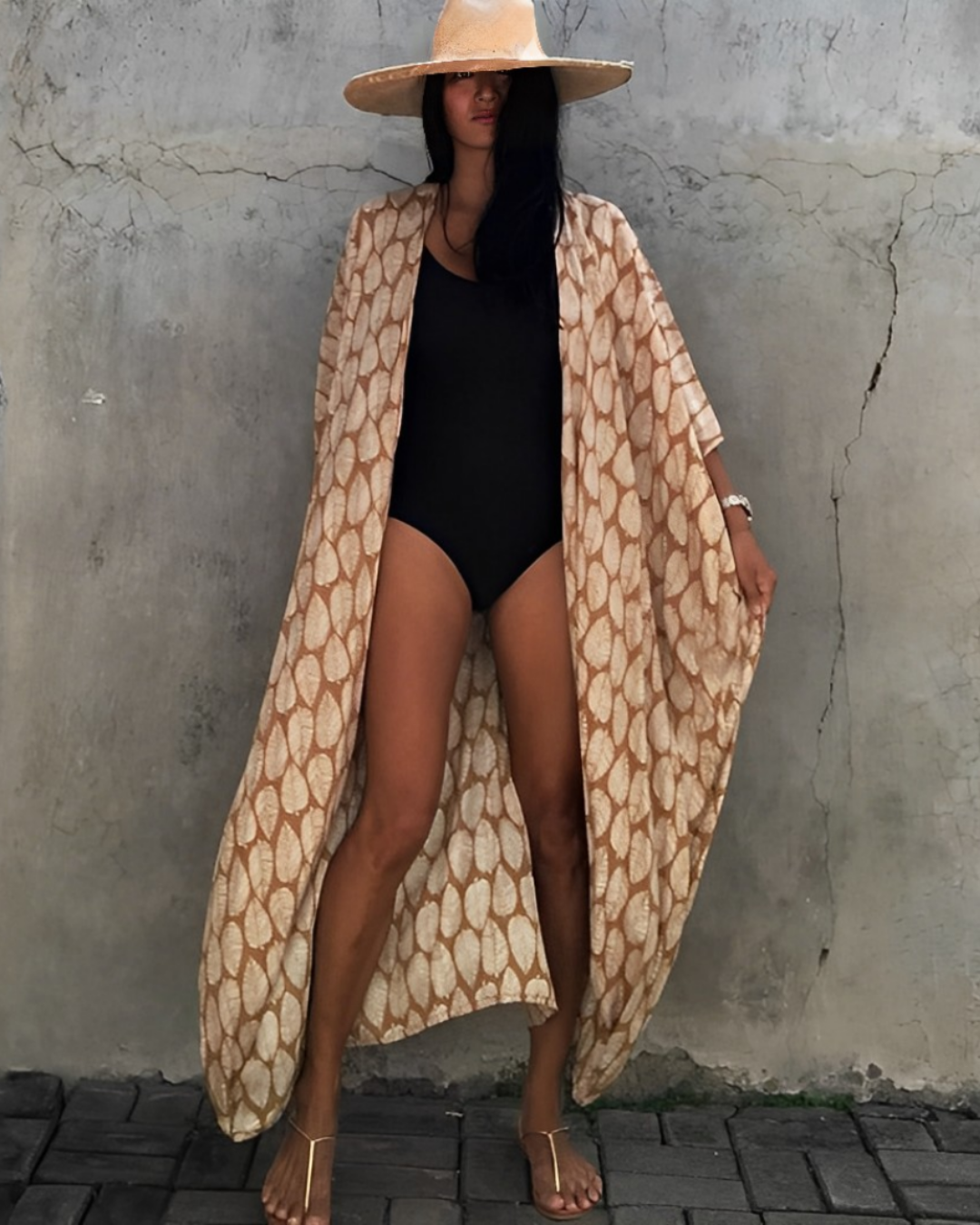 Women's Boho Kimono Beach Cover-Up – Lightweight Summer Layer