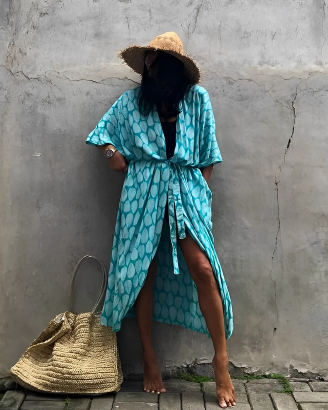 Women's Boho Kimono Beach Cover-Up – Lightweight Summer Layer