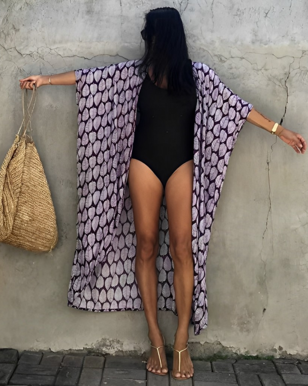 Women's Boho Kimono Beach Cover-Up – Lightweight Summer Layer