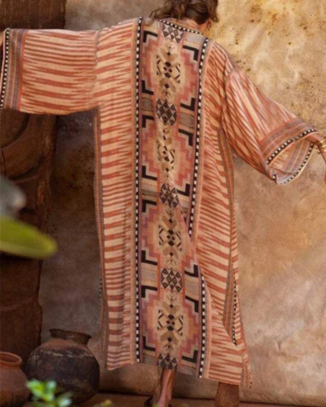 Women's Boho Print Beach Kimono – Lightweight Summer Cover Up
