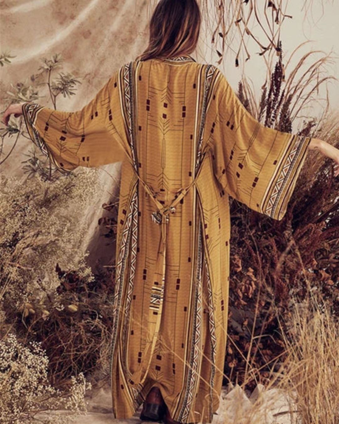 Women's Boho Print Beach Kimono – Lightweight Summer Cover Up