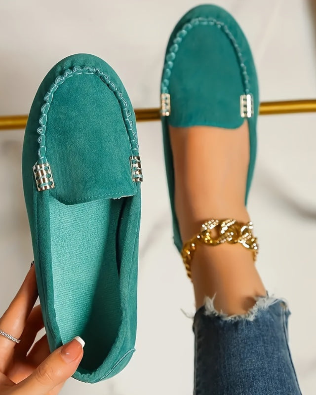 Women's Classic Slip-On Loafers – Flat Sole & All-Day Comfort