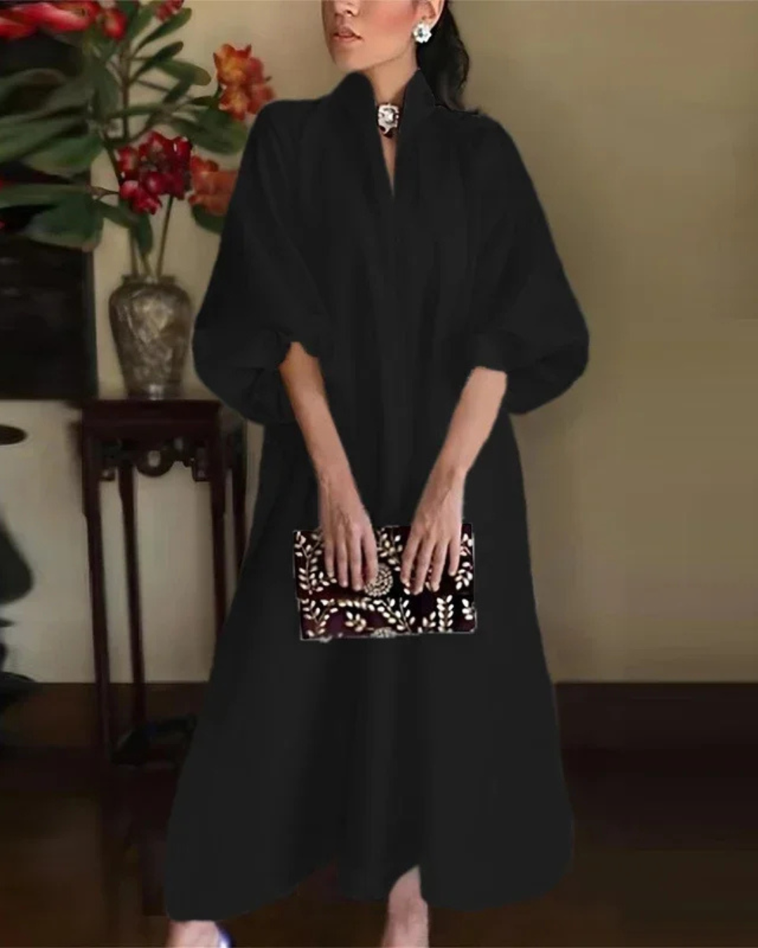 Women's Long Elegant Kimono – Flowing Fit with Classic Appeal