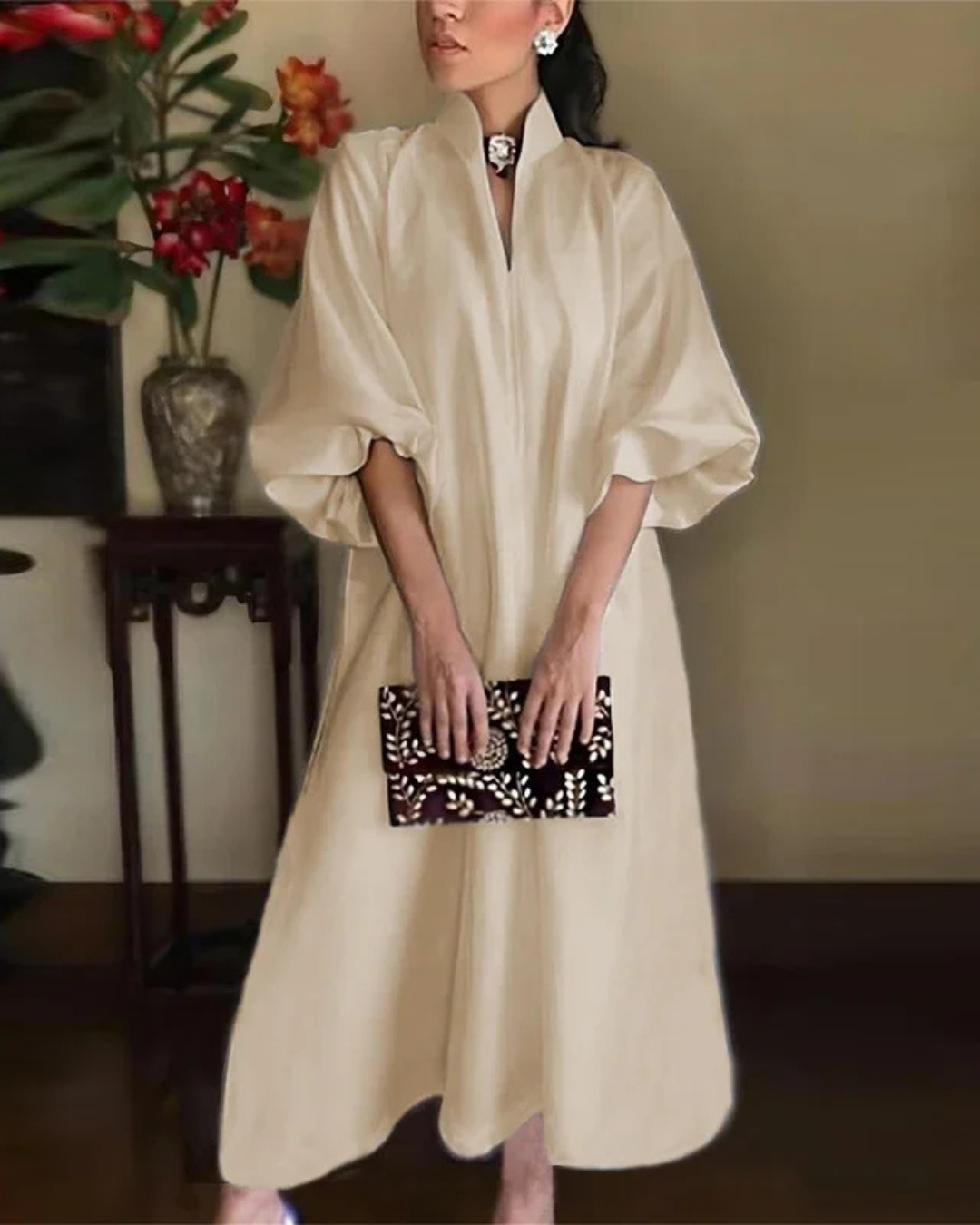 Women's Long Elegant Kimono – Flowing Fit with Classic Appeal