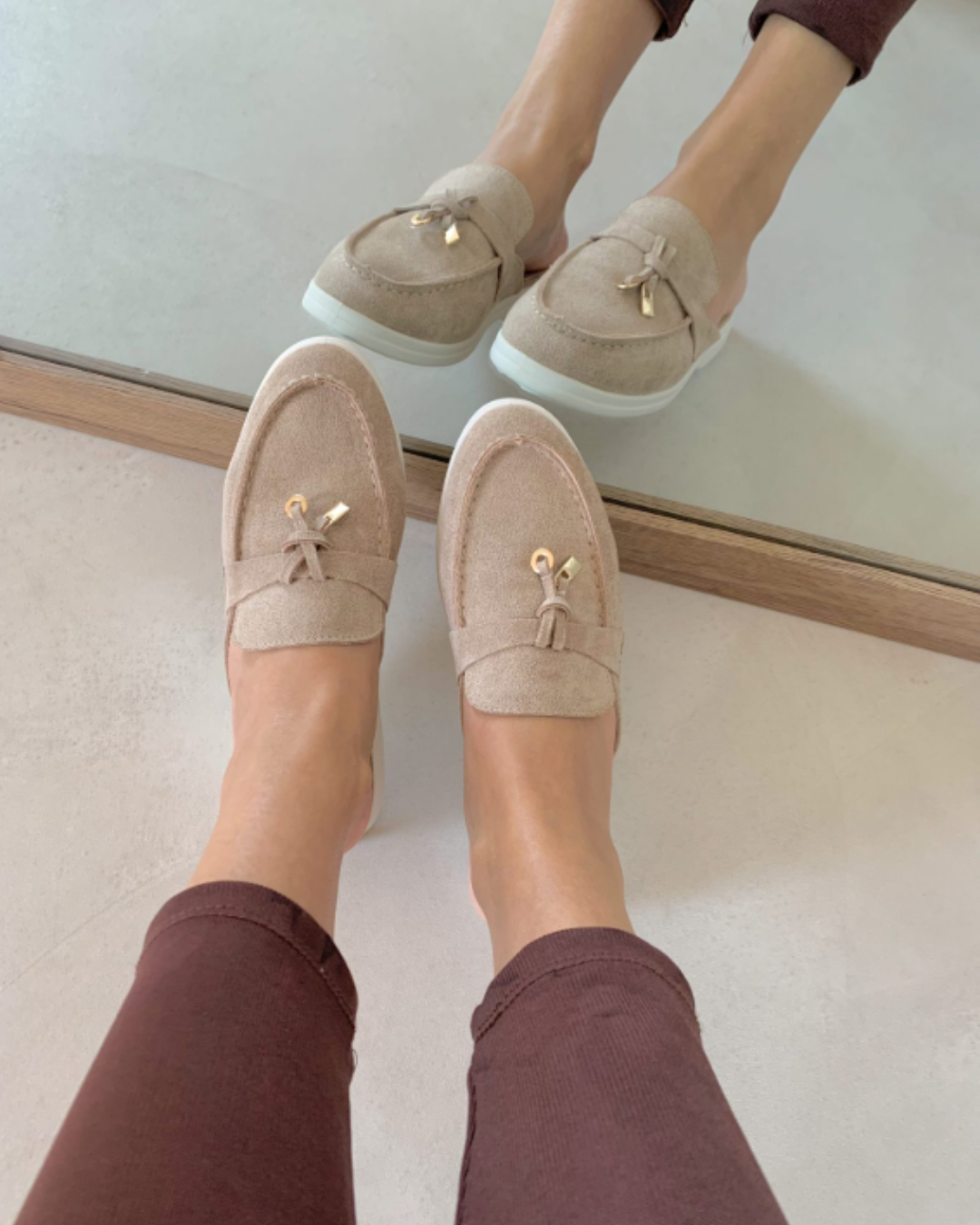 Women's Suede Slip-On Loafers – Smart Casual Shoes UK