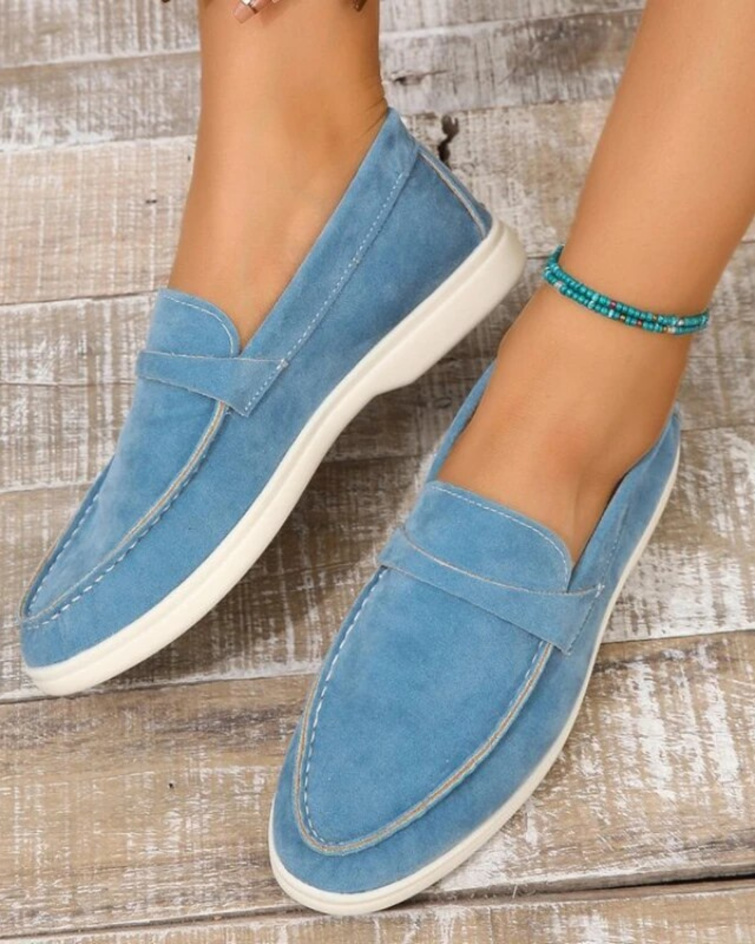 Women's Suede Slip-On Loafers – Soft, Comfy & Chic Flats