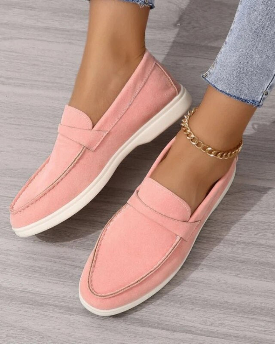 Women's Suede Slip-On Loafers – Soft, Comfy & Chic Flats